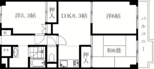 ジュネシオン平井【5階】の間取り
