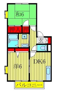パシオーネ都賀【1階】の間取り