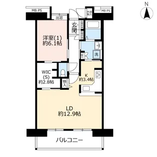 URフレール西新井中央公園【6階】の間取り