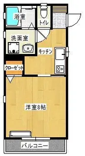 かんのハイツ赤坂【1階】の間取り