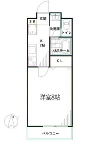 ビューテラス高円寺【2階】の間取り