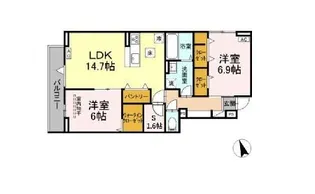 グラナーデ東伊興【2階】の間取り
