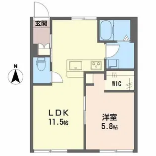 グランメールダン【1階】の間取り