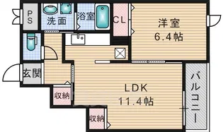 ヴォワ ラクテ サウス【3階】の間取り
