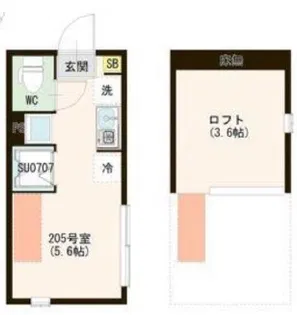 ハーモニーテラス早宮II【2階】の間取り