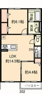 スクワールおおいI【2階】の間取り