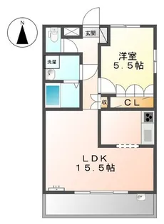 ピースフルネモト【2階】の間取り