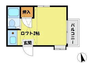 チェックメイト国領【2階】の間取り