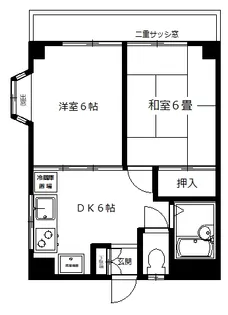 ハイツヒラヤマ【2階】の間取り