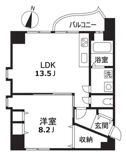 マーヴェラスガーデンコート【8階】の間取り