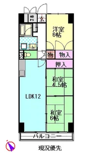 第二せきれいマンション【1階】の間取り
