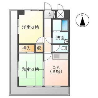 クリエート・トウワ2【6階】の間取り