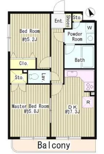 ヴェルドミール白糸台【3階】の間取り