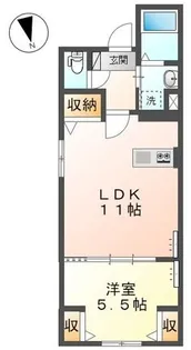 RKマンション【1階】の間取り