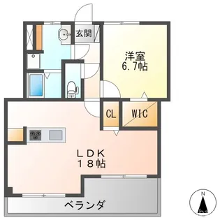 杉山第二ビル【1階】の間取り