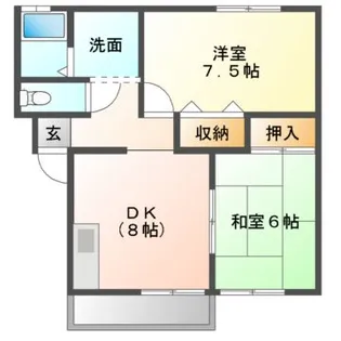 エスポワールA棟【2階】の間取り