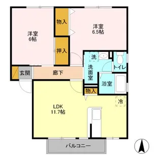 ラフランス和貴 I【2階】の間取り