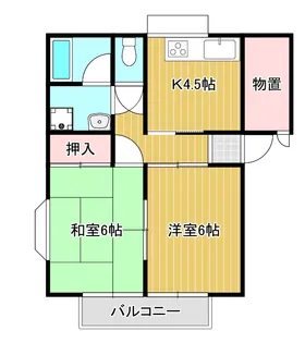 ハイツ千葉B棟【2階】の間取り
