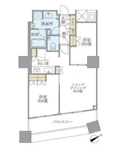 ザ・パークハウス西新宿タワー60【27階】の間取り