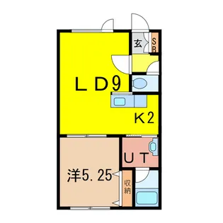 1LDKの間取り画像