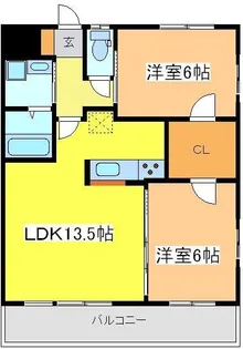 アメニティ御薗宇弐番館【2階】の間取り
