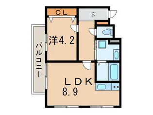 芦屋リバーウエストマンション【3階】の間取り