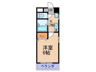 サンハイツ野田【2階】の間取り