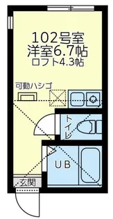 ユナイト菊名アウグスブルグ【1階】の間取り