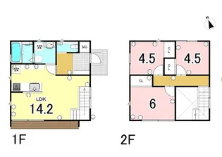 岡山県岡山市北区小山【一戸建】の間取り