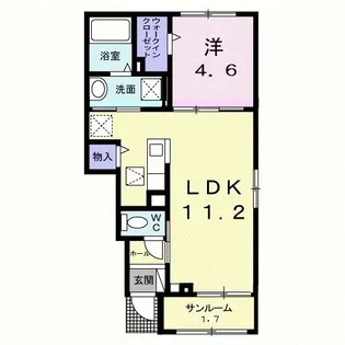 山口県防府市大字新田【アパート】の間取り