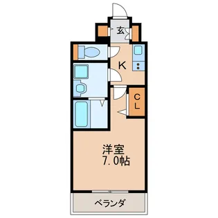 1Kの間取り画像