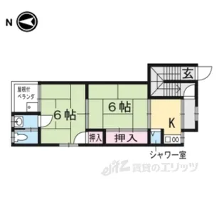 第二みやしき荘【2階】の間取り