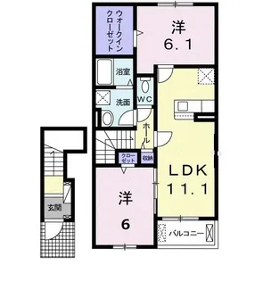 ベル・アヴニール II【2階】の間取り