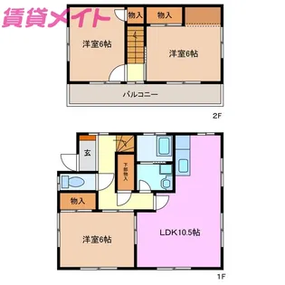 三重県松阪市大口町【一戸建】の間取り