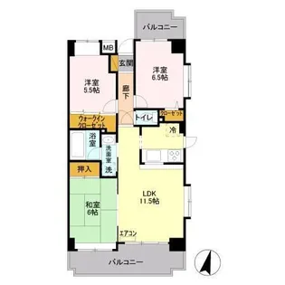 埼玉県さいたま市北区日進町3【マンション】の間取り