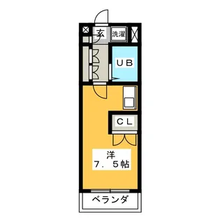 アミューズコート【4階】の間取り