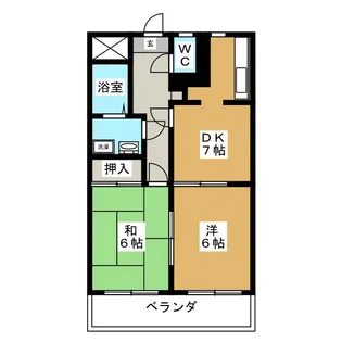 YKハウス稲毛東【4階】の間取り