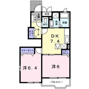 メゾン・ド・クレール【1階】の間取り
