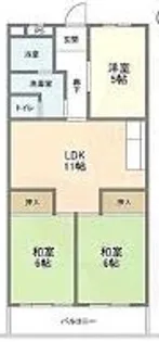 大阪府大阪市平野区長吉長原東1【マンション】の間取り