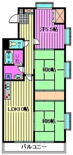 平和マンション【4階】の間取り