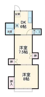 ハイツオーデン【2階】の間取り