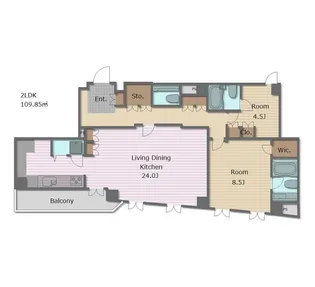 Lohas Stage横濱本牧【3階】の間取り