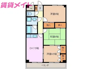 レジデンスSHIRIE【1階】の間取り