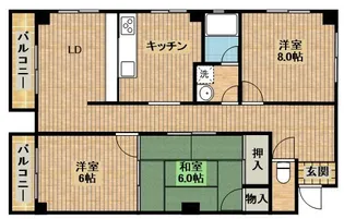 バロン・キャッスル【2階】の間取り