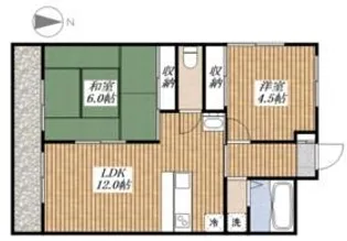 メゾンカワクボ【2階】の間取り