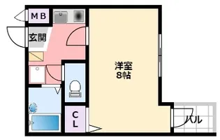 兵庫県西宮市今津巽町【マンション】の間取り