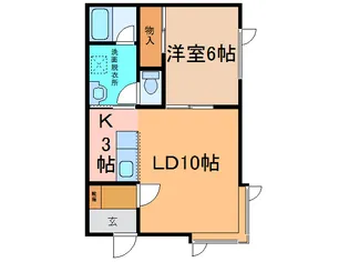 1LDKの間取り画像