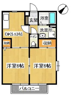バルヴィニー【2階】の間取り