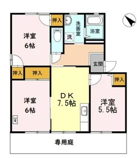 ディアス池田 G棟【1階】の間取り