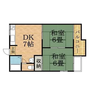 ハイツ金和田【2階】の間取り